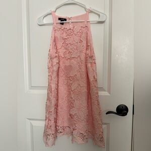 Alfani lace tunic top. Light pink. Size 4 (small)